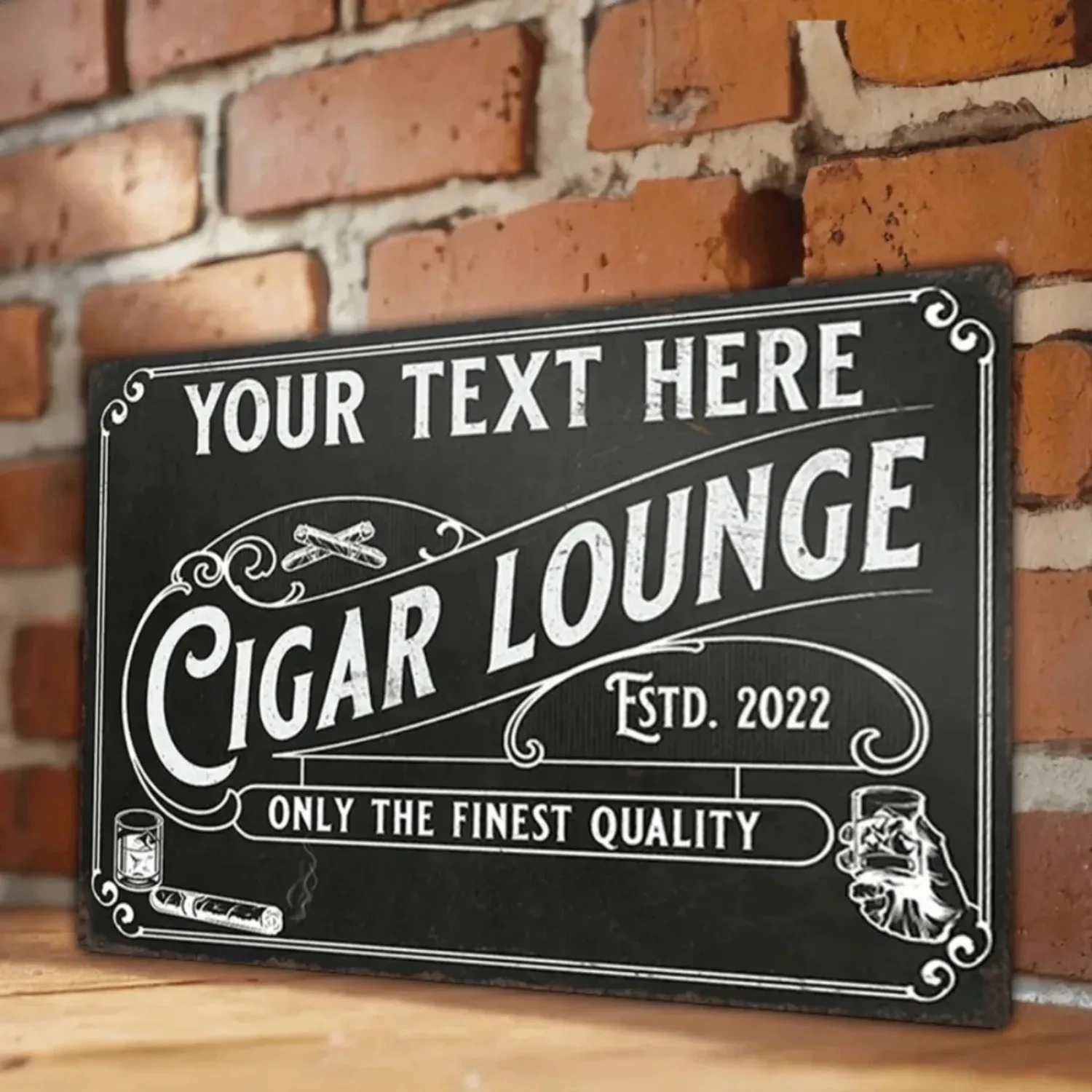 Home Bar Lounge - CIFbuy Letrero de Aluminio Personalizable para
