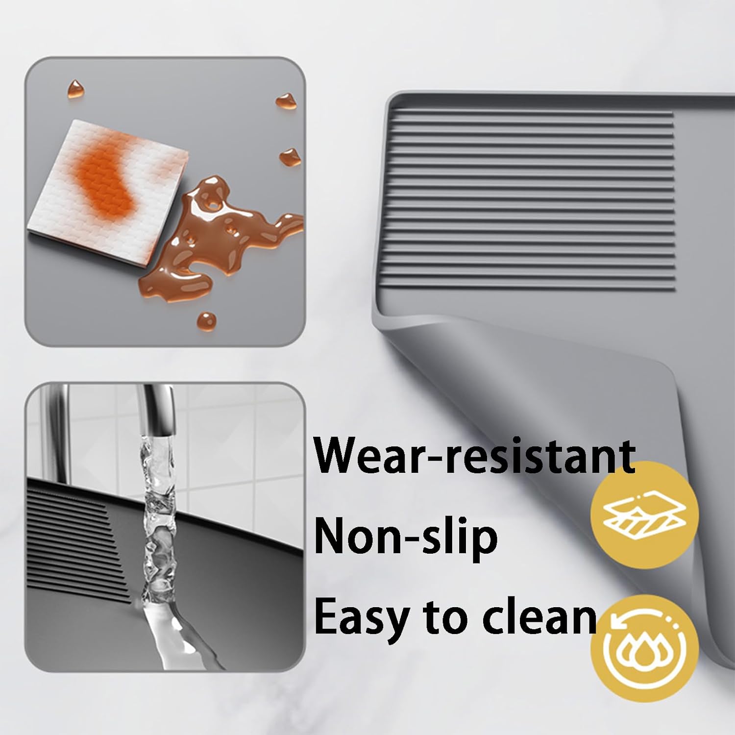 Estera de café de silicona 3 e - Bar Mat Rubber reseña y precio